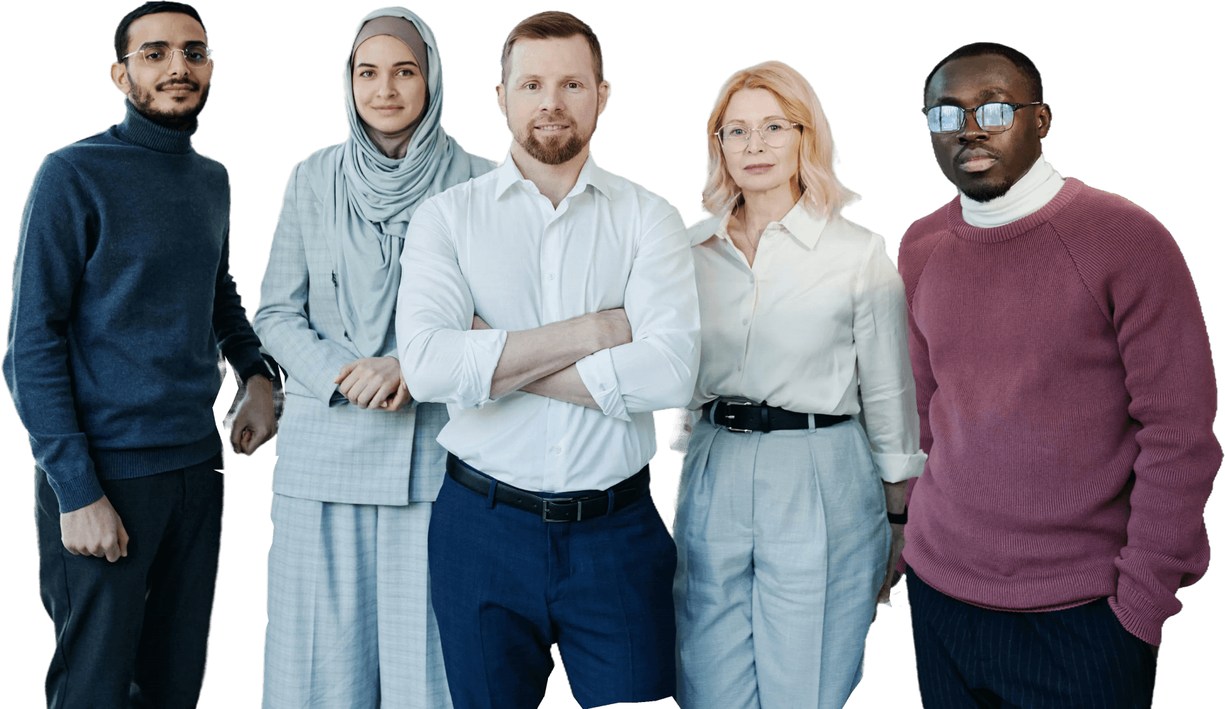 Diverse group of newcomers